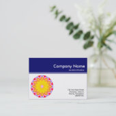 Farbkopf III - Mandala - Navy Blue Visitenkarte (Stehend Vorderseite)