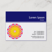 Farbkopf III - Mandala - Navy Blue Visitenkarte (Rückseite)