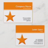 Farbkopf III - Orange (FD7D00) - Star Visitenkarte (Vorne/Hinten)