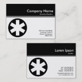 Farbkopf III - Schwarz - Sterisk Visitenkarte (Vorne/Hinten)