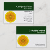 Farbkopf III v2 - Dunkelgrün - Kaliedoskop Visitenkarte (Vorne/Hinten)