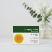 Farbkopf III v2 - Dunkelgrün - Kaliedoskop Visitenkarte (Stehend Vorderseite)