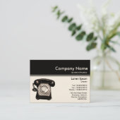 Farbkopf III v2 - Schwarz - Hotline (Creme) Visitenkarte (Stehend Vorderseite)