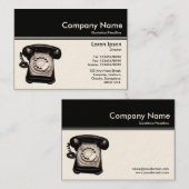 Farbkopf III v2 - Schwarz - Hotline (Creme) Visitenkarte (Vorne/Hinten)