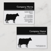 Farbkopf III v2 - Schwarz - Kuh Visitenkarte (Vorne/Hinten)