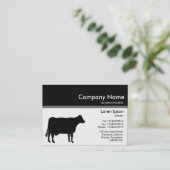 Farbkopf III v2 - Schwarz - Kuh Visitenkarte (Stehend Vorderseite)