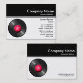 Farbkopf III v2 - Schwarz - LP-Datensatz Visitenkarte (Vorne/Hinten)