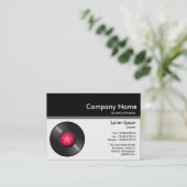 Farbkopf III v2 - Schwarz - LP-Datensatz Visitenkarte (Stehend Vorderseite)