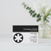 Farbkopf III v2 - Schwarz - Sterisk Visitenkarte (Stehend Vorderseite)