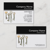 Farbkopf III v2 - Schwarz - Tasten Visitenkarte (Vorne/Hinten)