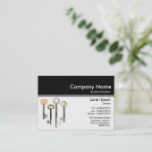 Farbkopf III v2 - Schwarz - Tasten Visitenkarte (Stehend Vorderseite)