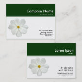 Farbkopf III - Weißkosmos - Dunkelgrün Visitenkarte (Vorne/Hinten)