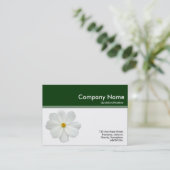 Farbkopf III - Weißkosmos - Dunkelgrün Visitenkarte (Stehend Vorderseite)