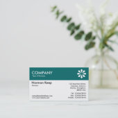 Farbkopf (Logo) - Aquamarin grün 006666 Visitenkarte (Stehend Vorderseite)