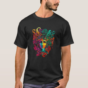 Farbkopf Medusa griechische Mythologie Geschenk T-Shirt