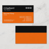 Farbkopf - Schwarz und Orange Visitenkarte (Vorne/Hinten)