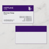 Farbkopf - Tief Lila - Neptun Visitenkarte (Vorne/Hinten)