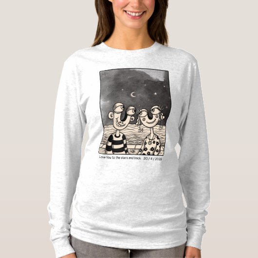 Farbkopplung in Liebe Gezeichnet kundenspezifisch T-Shirt (Vorderseite)