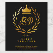 Farbkorrigiertes Blackplantatetikett Weinetikett (Einzelnes Label)