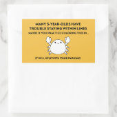 Farbkrabbe Hilfe beim Parken Bad Parking Rechteckiger Aufkleber (Tasche)