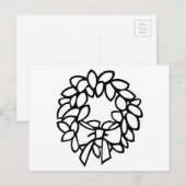 Farbkranz mit Bow Postkarte (Vorne/Hinten)