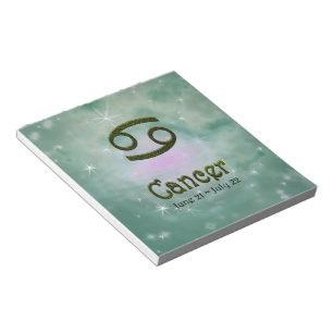Farbkrebs auswählen Zodiac Astrologisches Zeichen Notizblock