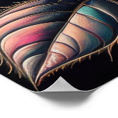 Farbkreide Zeichnend einer Rose II Poster (Ecke)