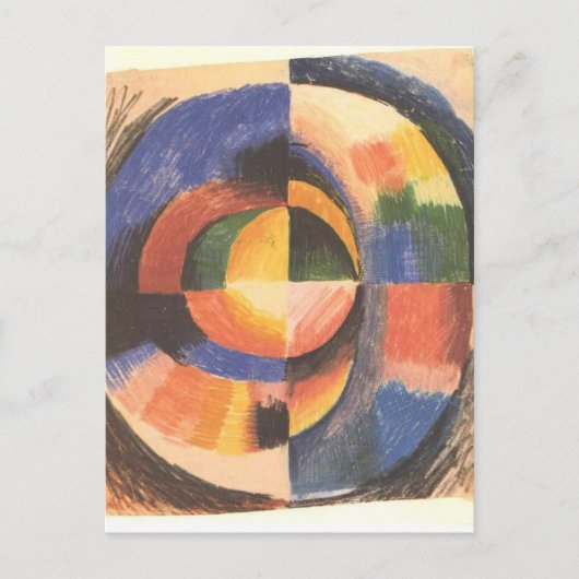 Farbkreis nach August Macke Postkarte (Vorderseite)