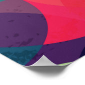 Farbkreis nahtloses Muster mit Grunge-Effekt Poster (Ecke)