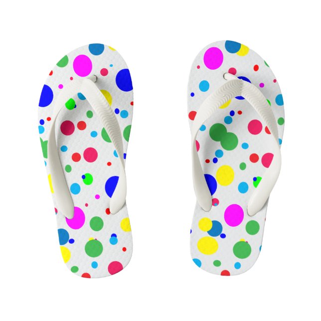 Farbkreis Polka Dot Blasen Kinder Flip Flops Kinderbadesandalen (Fußbett)