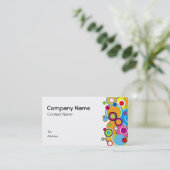 Farbkreis-Visitenkarteweiß Visitenkarte (Stehend Vorderseite)