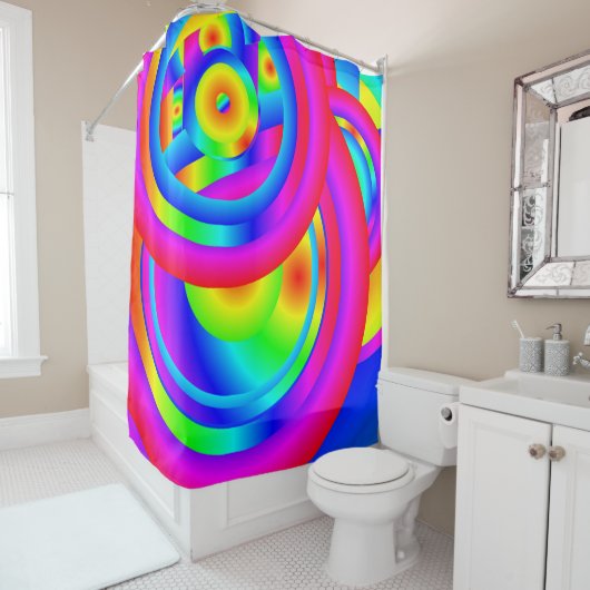 Farbkreise Duschvorhang (Beispiel)