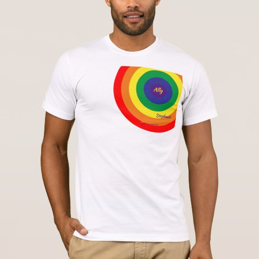 Farbkreise für LGBT-Regenbogen personalisieren T-Shirt (Vorderseite)