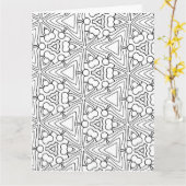 Farbkreise und Dreiecke Grußkarte Karte (Gelbe Blume)