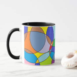 Farbkreise und Ovale Tasse