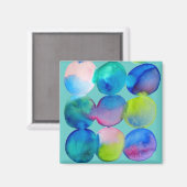 Farbkreismuster abstrakte Kunst coole Farbe Magnet (Vorderseite/Rückseite)