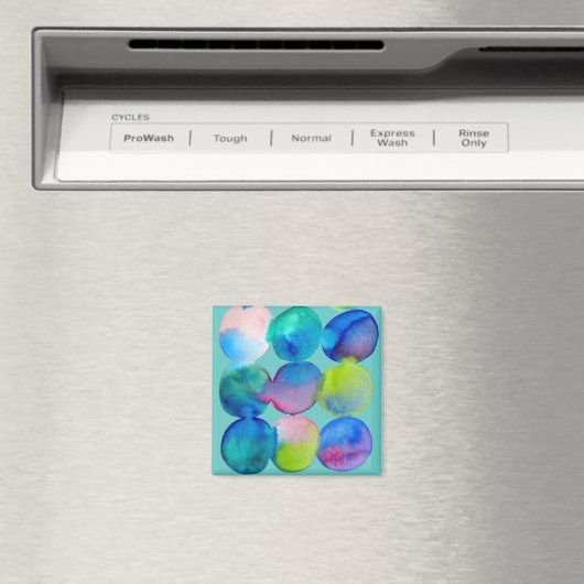 Farbkreismuster abstrakte Kunst coole Farbe Magnet (In Situ (Geschirrspüler))