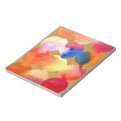 Farbkreismuster abstrakte Kunst, warme Farbe Notizblock (Rotiert)