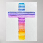 Farbkreuz / Christliche Kunst / Friedlich Poster (Vorne)