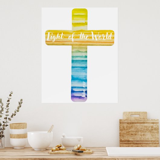 Farbkreuz / Christliche Kunst / Friedlich Poster (Küche)