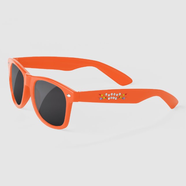 Farbkrieg Orange Team Sonnenbrille (Links)