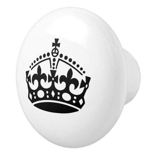 Farbkronentür und Schubladerknopf Keramikknauf (Rechts)