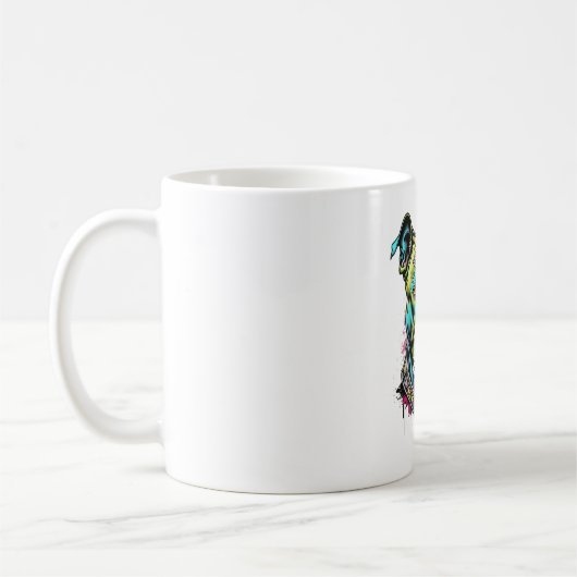 Farbkruste Kaffeetasse (Links)