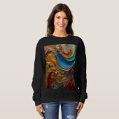 Farbkunst aus Handpinsel Sweatshirt (Vorne ganz)