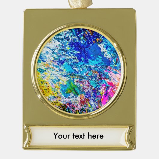 Farbkunst Banner-Ornament Gold (Vorderseite)