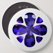 Farbkunst, blau button (Vorne & Hinten)