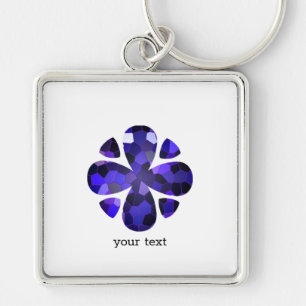 Farbkunst, blau schlüsselanhänger