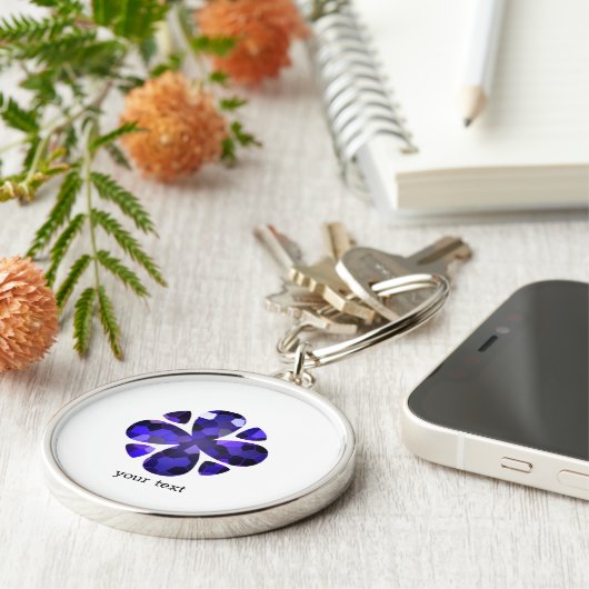 Farbkunst, blau schlüsselanhänger (Seite)