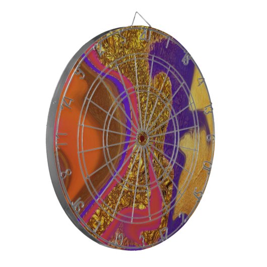 Farbkunst Dartscheibe (Vorderseite Links)