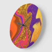 Farbkunst Große Wanduhr (Winkel)